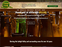 Tablet Screenshot of linkbeverages.com